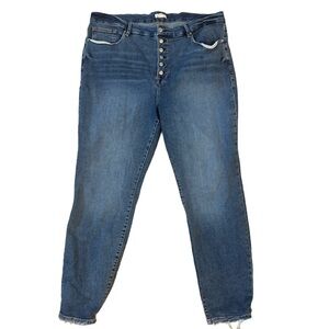 Good American GOOD WAIST SKINNY CROPPED JEANS GWC873T‎ Indigo483 Size 22